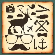 Hipster style infographics elements for retro design