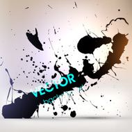 Abstract Ink Blot for Grunge Backgound N218