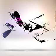 Abstract Ink Blot for Grunge Backgound N225