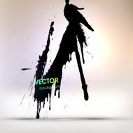 Abstract Ink Blot for Grunge Backgound N265