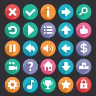 Flat game icons N7