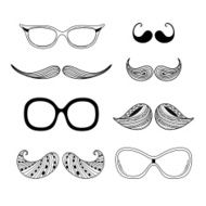 Hipter glasses mustaches Hipsters N2
