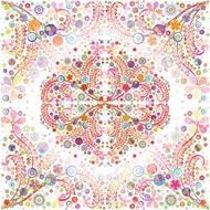 art floral ornamental grunge background in white