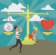 Balance of love and money