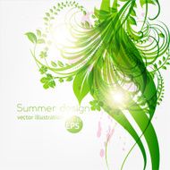 Floral Retro Background for Vintage Design N661