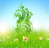 Floral Retro Background for Vintage Design N668