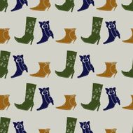 Seamless pattern with shoes N13