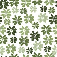 Seamless pattern with green flowers