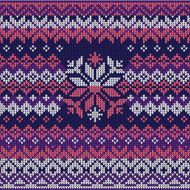 Scandinavian style seamless knitted pattern Colors blue white pink violet