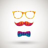 hipster with colorful diamond