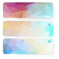 Abstract vector mosaic banners N125