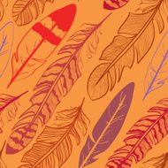 Seamless pattern of bird feathers N2