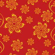 Fairy floral seamless pattern