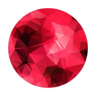 Abstract geometric polygonal red sphere