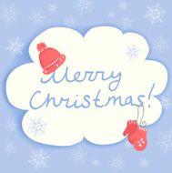 Christmas card with winter accessories