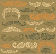 Vintage Mustaches Pattern N2