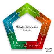 Abstract colorful presentation template design element
