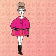retro girl N20