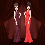 Two glamour girls
