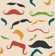 seamless colorful mustaches pattern