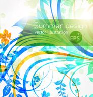 Floral Retro Background for Vintage Design N796