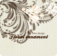 Floral Retro Background for Vintage Design N809