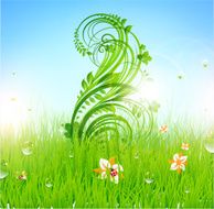 Floral Retro Background for Vintage Design N863