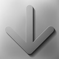 direction movement down vector style