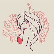 Beauty floral woman N15