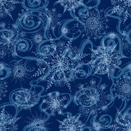 Seamless pattern of openwork snowflakes N2