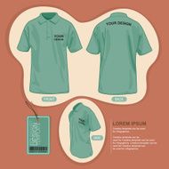 Polo shirt uniform template N6