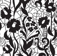 Lace seamless pattern with flowers N187