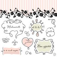 Doodle frames in French style N18