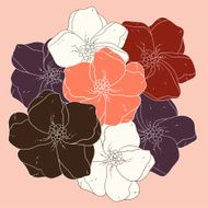 Decorative floral colored background