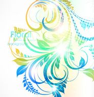 Floral Retro Background for Vintage Design N1022