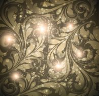 Floral Retro Background for Vintage Design N1059