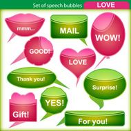 Set of speech bubbles N4