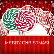 Christmas decorations on handmade knitted background N14