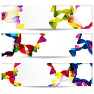 Abstract banner with forms of empty frames N5