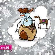 Vector cartoon horse Symbol of 2014 Winter Backdrop N5