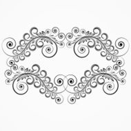 floral curls vintage frame