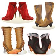 set of woman boots