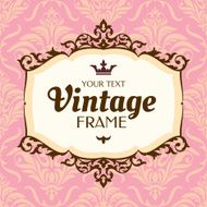 Vintage Floral Frame N14