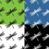 Dragonflies seamless pattern N2
