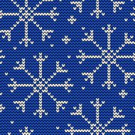 Knitted seamless winter pattern with snowflakes N2