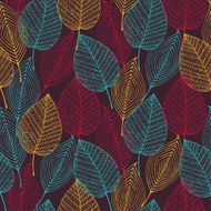 Decorative colorful seamless leaf texture