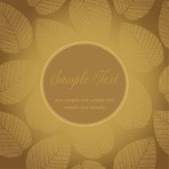 Decorative leaf background with text frame