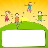 Vector Jumping People