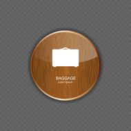 Baggage wood application icons