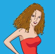 cartoon redhead beauty